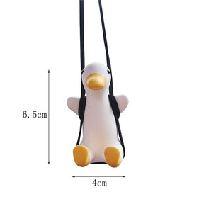 Gypsum Cute Anime Car Accessory Swing Duck Pendant