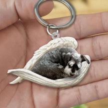 Dog Sleeping Angel Keychains