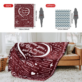 Gifts for Mom Mothers Day from Daughter Son Throw Blanket,100 Language I Love You Romantic Soft Blanket Gifts for Her Wife Women Girlfriend Grandma on Valentines Christmas Day Birthday 60”x70”