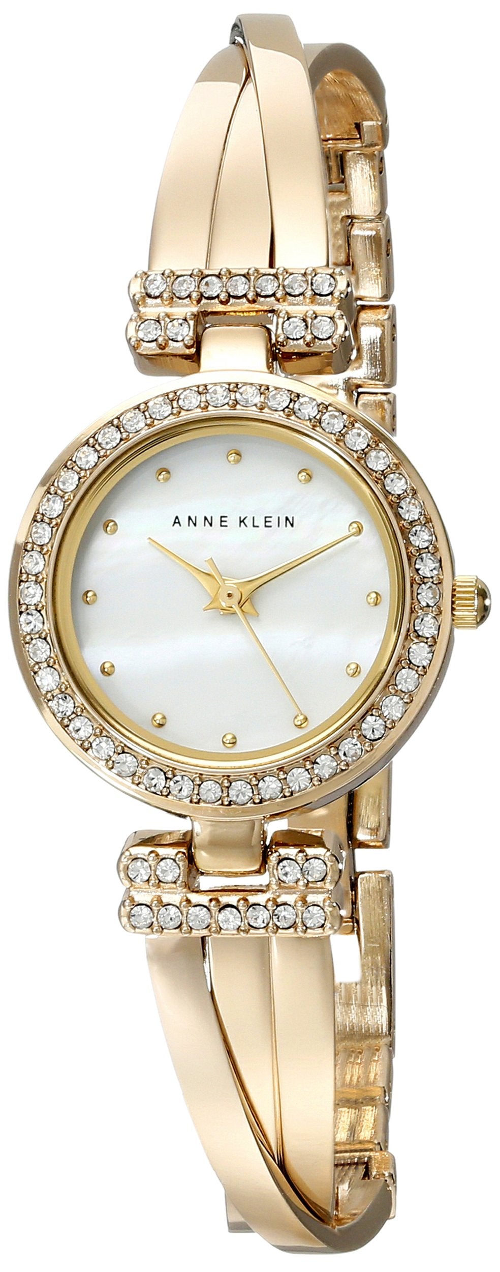 Anne Klein Women's Premium Crystal Accented Bangle Watch and Bracelet Set