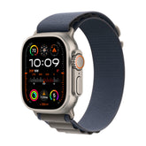 Apple Watch Ultra 2 [GPS + Cellular 49mm] Smartwatch with Rugged Titanium Case & Blue Alpine Loop Large. Fitness Tracker, Precision GPS, Action Button, Extra-Long Battery Life