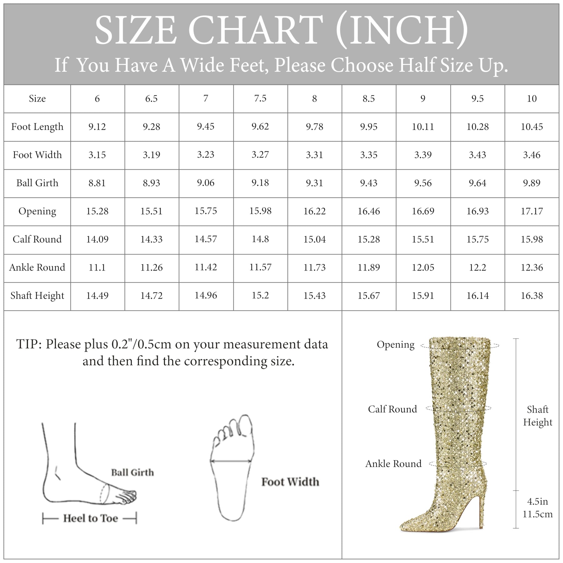 wetkiss Gold Knee High Boots Women Boots Women Sparkly Sequin Boots Bling Boots Gold Glitter Boots Long Boots Womens Pointed Toe Knee High Boots Heels Boots