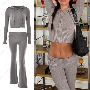 Spring Knitted Women's Two Piece Set