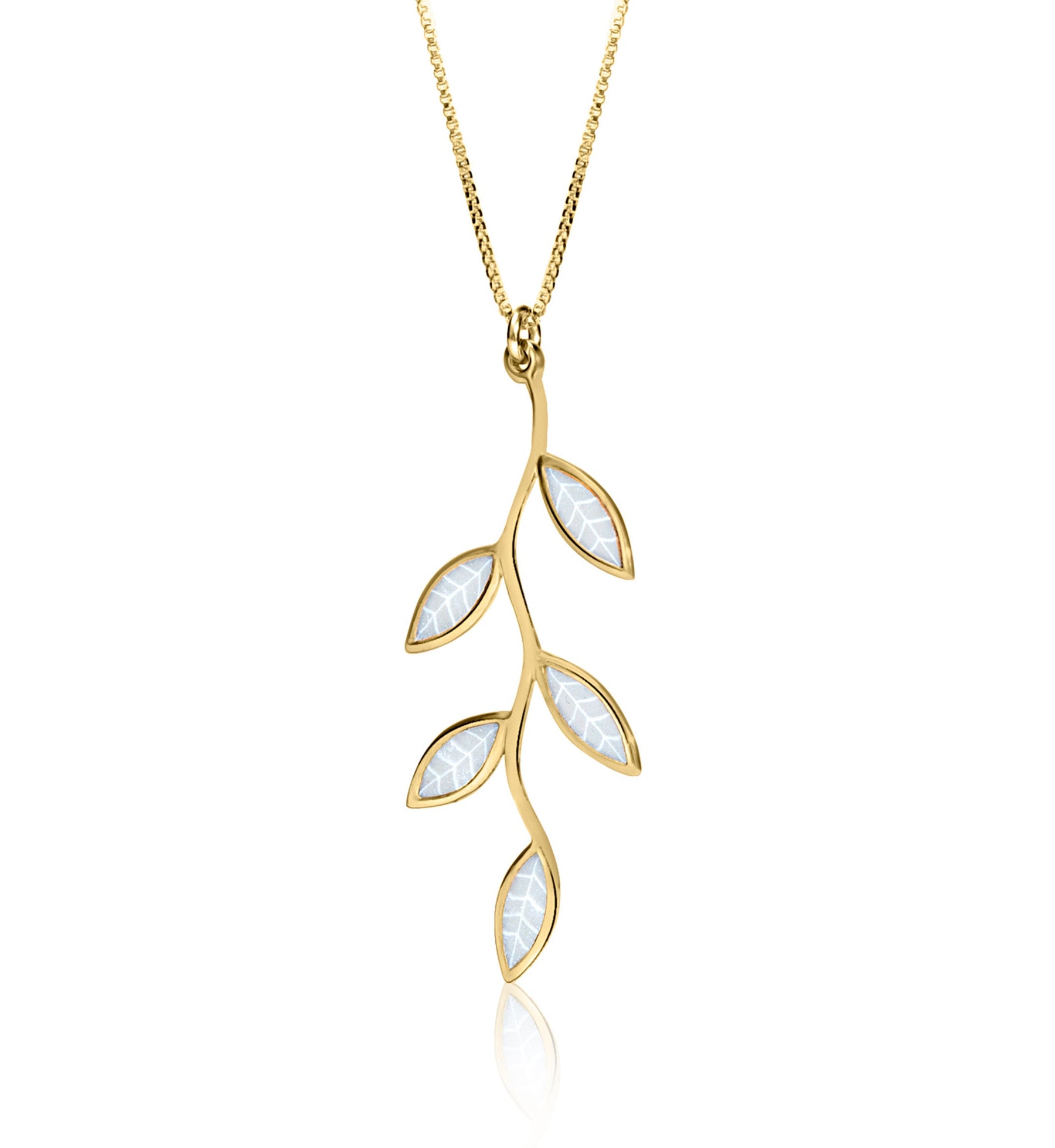 Sterling Silver Olive Leaf Necklace