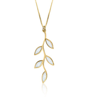 Sterling Silver Olive Leaf Necklace