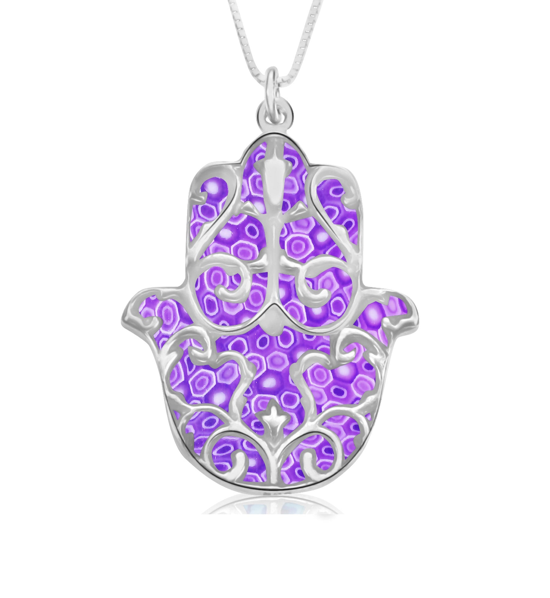 Silver Hamsa Necklace