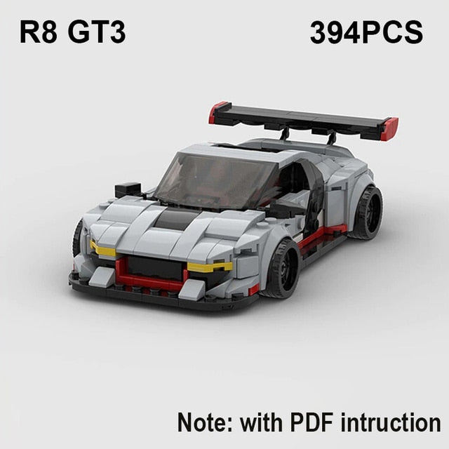 RS6 Avant R8 GT3 RS7 Speed Sports Car Building Blocks Toy