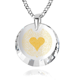 Silver I Love you Necklace