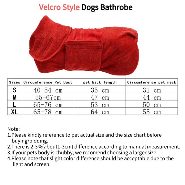 Super Absorbent Pet Bathrobe