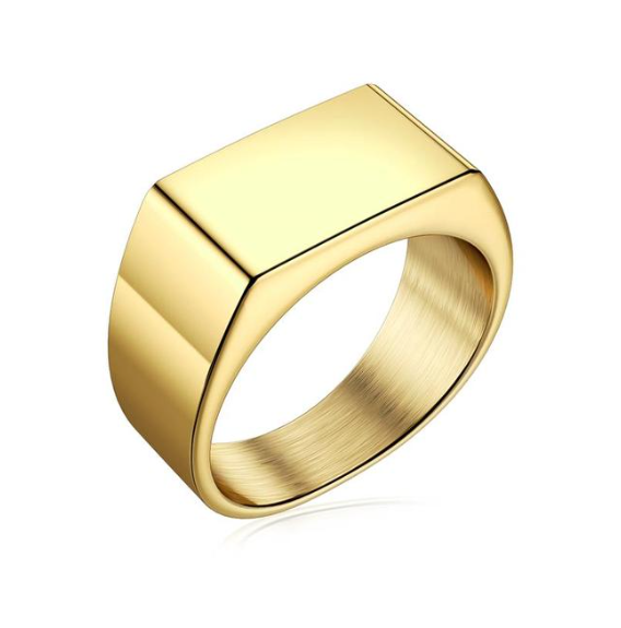 Men's Square Charm Ring