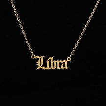 Zodiac Necklace Alphabet