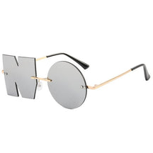 Rimless NO Letter Sunglasses