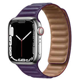 Leather Link Magnetic Loop Bracelet iWatch Series