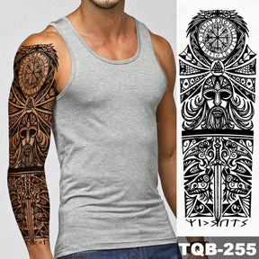 Lions in Gray and Shaded Black Tattoos