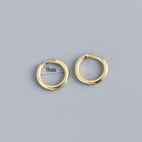 Stainless Steel Minimalist Huggie Hoop Earrings