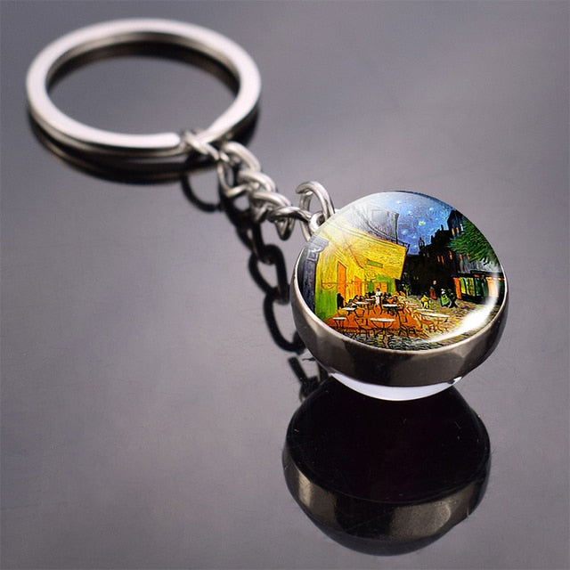 Glass Ball Keychain