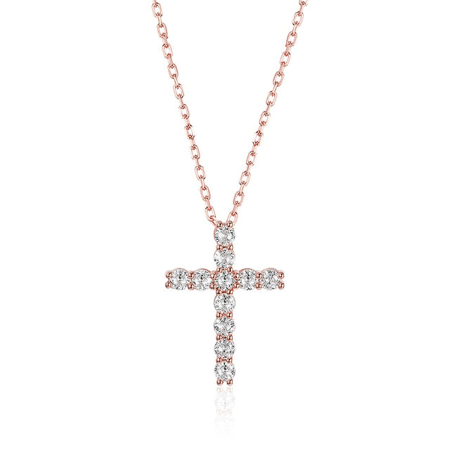 Moissanite Cross Pendants For Women