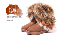 Women's Fox Fur Snow Boots