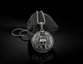 Spartan Shield Pendant Necklace