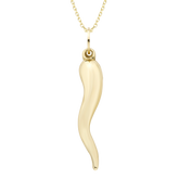 Gold Horn Charm Necklace