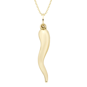 Gold Horn Charm Necklace