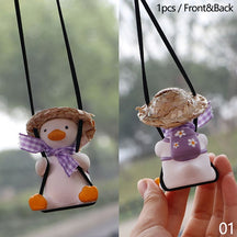 Cool Knit Cap Duck Car Pendant