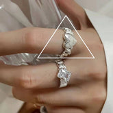 Crystal Love Heart Open Rings