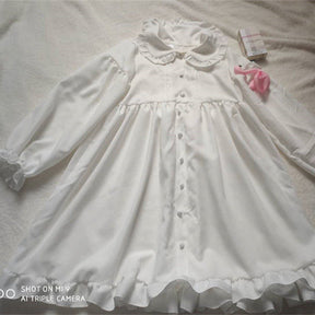 White Princess Puff Sleeve Dress