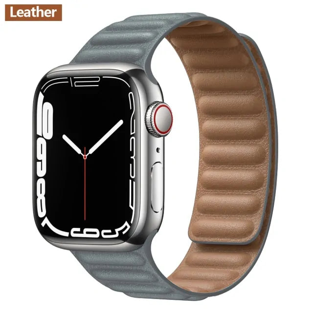 Leather Link Magnetic Loop Bracelet iWatch Series