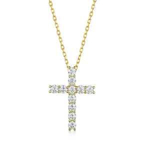 Moissanite Cross Pendants For Women