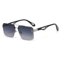 Oversized Rimless Rectangle Sunglasses