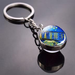 Glass Ball Keychain