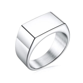 Men's Square Charm Ring