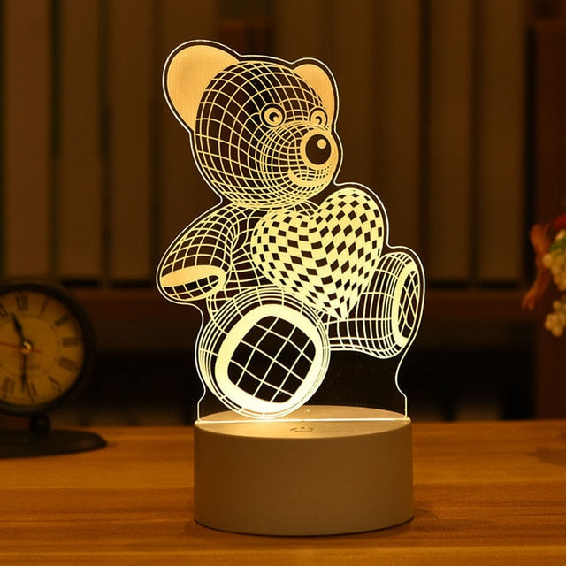 3D Led Night Light Model Toys