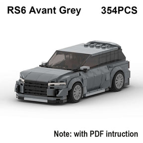 RS6 Avant R8 GT3 RS7 Speed Sports Car Building Blocks Toy