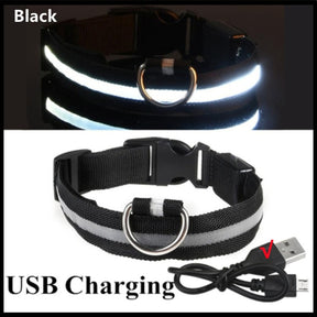 LED Glowing Adjustable Dog Collar