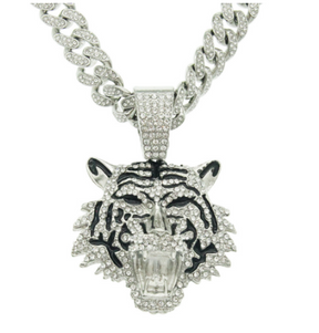 Tiger Crystal Pendant Necklace