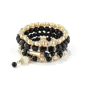 Multilayer Elastic Weave Bracelets