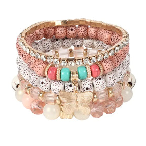 Multilayer Elastic Weave Bracelets