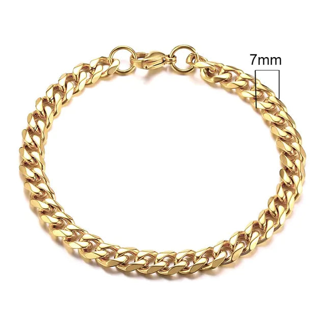 Vnox Men's Chunky Curb Chain Bracelet