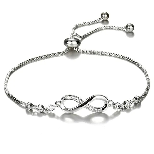 CZ Stone Infinity Bracelet