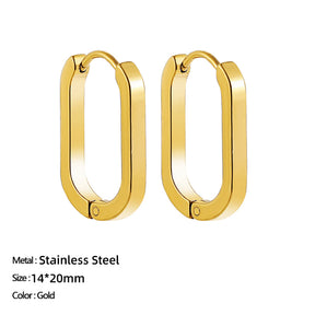 Classic Stainless Steel Ear Buckle for Women