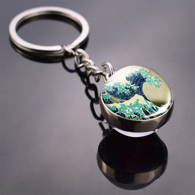 Glass Ball Keychain