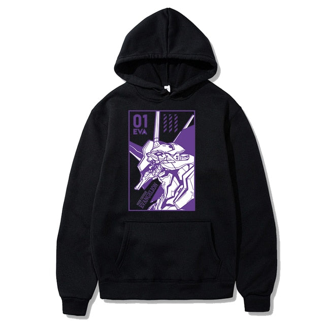 Anime EVA Men's Long Sleeve Hoodies