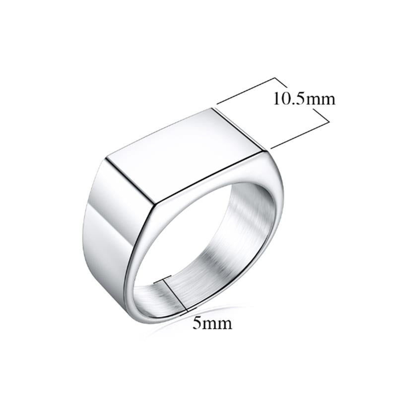 Men's Square Charm Ring