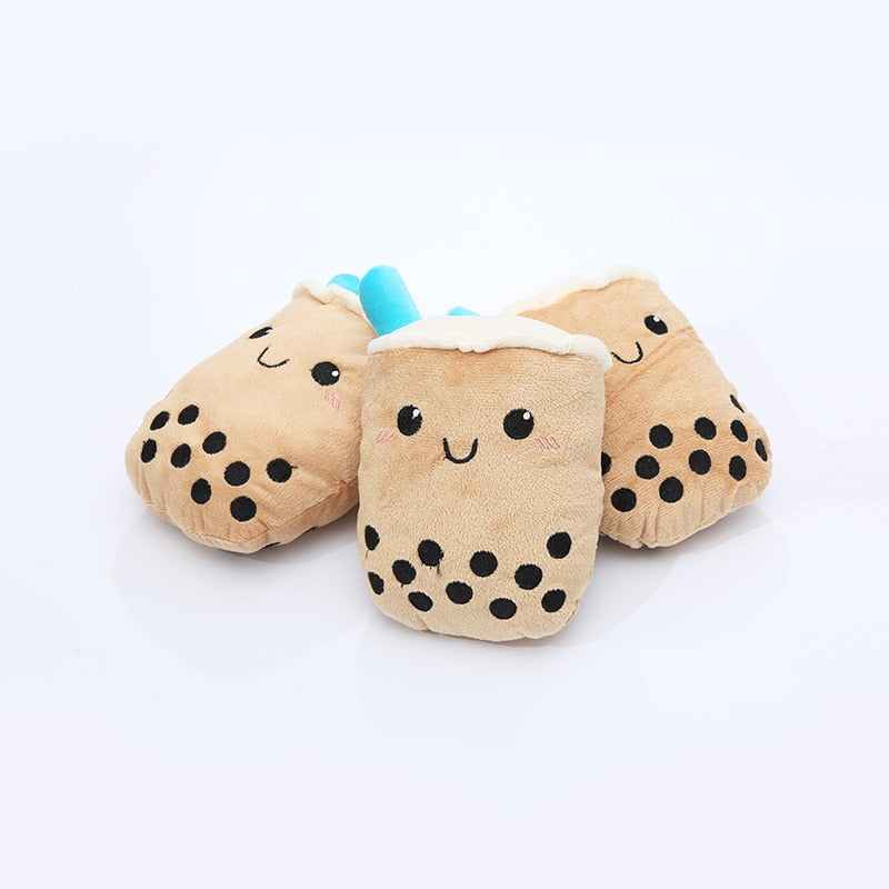 Milk Tea Shaped Pet Plush Toy