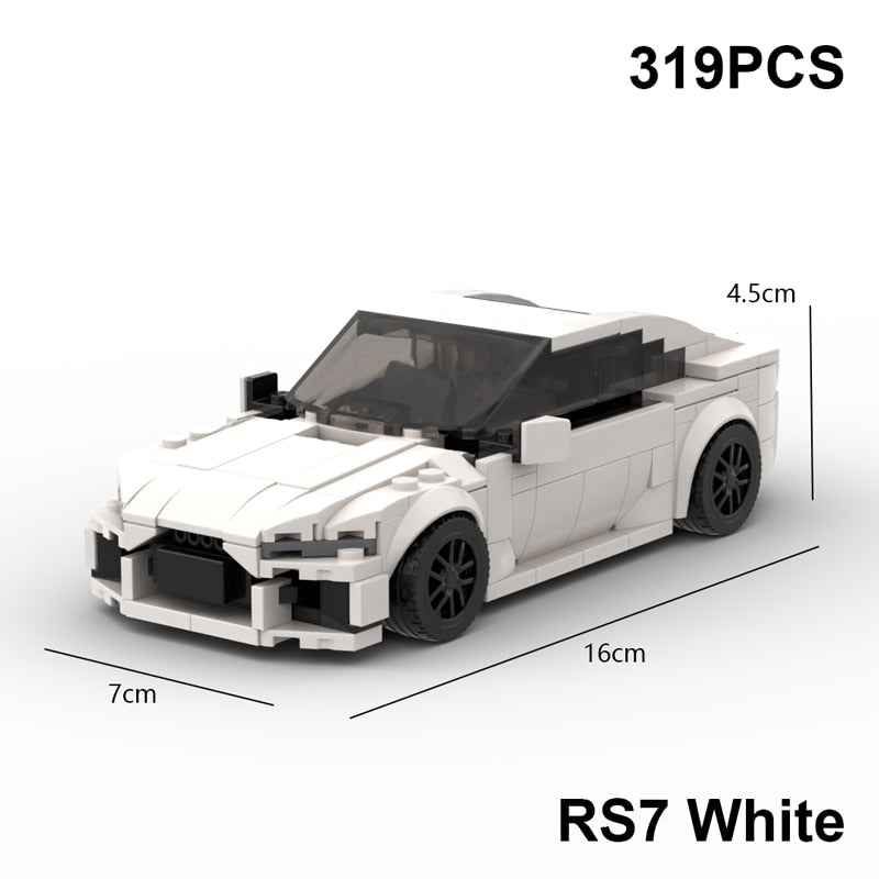 RS6 Avant R8 GT3 RS7 Speed Sports Car Building Blocks Toy