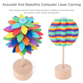 Wooden Spiral Lollipop Stress Relief Toy