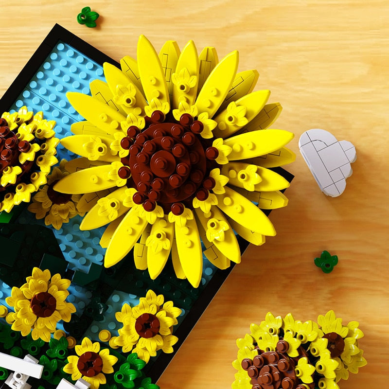 Sunflower Mosaic Painting Bricks Toy