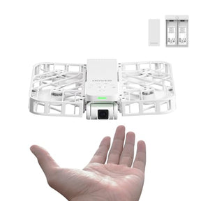 HOVERAir X1 Self-Flying Camera, Pocket-Sized Drone HDR Video Capture, Palm Takeoff, Intelligent Flight Paths, Follow-Me Mode, Foldable Action Camera with Hands-Free Control White (Combo)